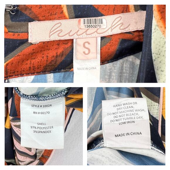 ANTHROPOLOGIE HUTCH Jess Jumpsuit Womens Small Leaf Print Short Sleeve V-neck - Picture 9 of 16